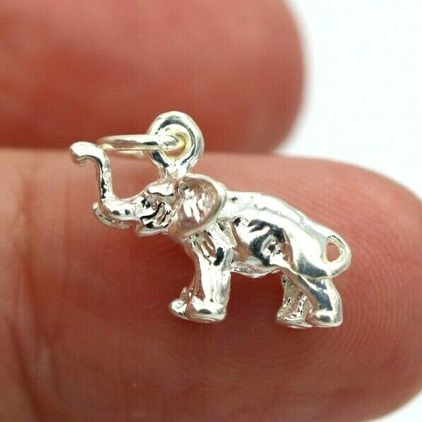 Kaedesigns Genuine 925 Sterling Silver Small Elephant Charm / Pendant