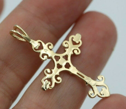 Kaedesigns New Genuine 9ct 9K Yellow, Rose or White Gold Fancy Celtic Cross Pendant