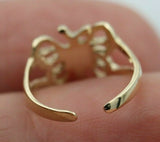 Kaedesigns Genuine Solid 9ct Yellow, Rose or White Gold Small Butterfly Toe Ring