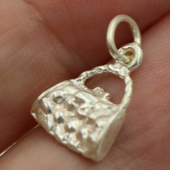 Genuine New Sterling Silver Solid Handbag Bag Pendant or Charm