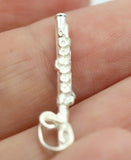 Genuine New Sterling Silver Solid Flute Pendant or Charm