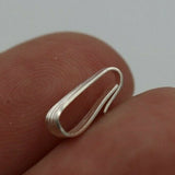Solid Sterling Silver Snap On Pendant Tapered Bail Connector 10mm x 4mm *Free post