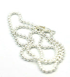 Genuine Sterling Silver Ball Chain Necklace 2.5mm wide balls - choose your length