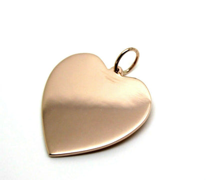 Solid Genuine 9ct 9kt Rose, Yellow Or White Gold / 375, Large Heart Shield Pendant