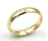 Size N, 9ct Yellow, Rose or White Gold Heavy 4mm Comfort Fit Wedding Band 2mm thick