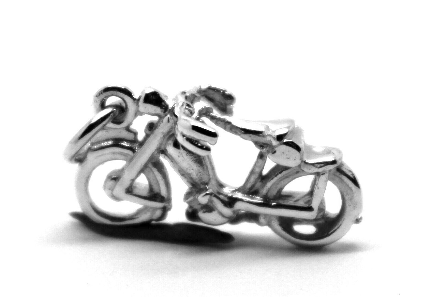 Kaedesigns Genuine 9ct Yellow or Rose or White Gold or Silver Motorbike Pendant