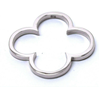 Genuine Solid 9ct 9k Yellow, Rose Or White Gold Large Four Leaf Clover Pendant 24mm