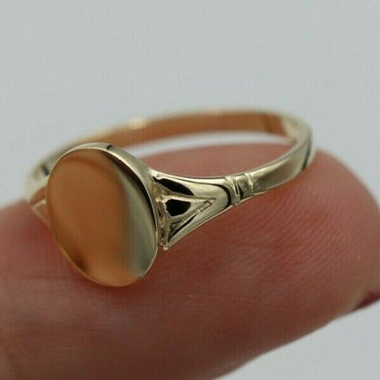 Kaedesigns New Genuine Size K1/2  Solid New 9ct Yellow, Rose or White Gold Oval Signet Ring