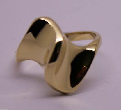 Size L - Kaedesigns, New Genuine Solid 9ct 9kt 375 Yellow, Rose or White Gold Fancy Dome Ring 230