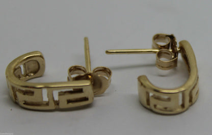 Kaedesigns, 9ct Yellow Or White Or Rose Gold Celtic Greek Key Stud Earrings