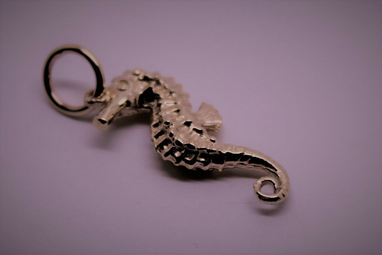 Kaedesigns, Genuine 9ct Yellow Or Rose Or White Gold Or Silver 3D Seahorse Charm