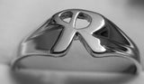 Genuine, Solid 9ct 9K Yellow Or Rose Or White Gold 375 Large Initial Ring R
