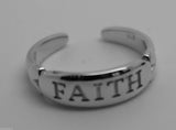 Kaedesigns, Genuine New Solid Sterling Silver 925 Faith Toe Ring