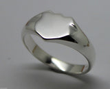 Kaedesigns New 925 Solid Genuine Large Mens Sterling Silver Shield Signet Ring
