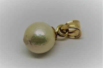 Kaedesigns New 9k 9ct Solid Yellow, Rose or White Gold 11mm Freshwater White Pearl Ball Pendant