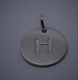 Kaedesigns, Genuine Solid Sterling Silver Initial Pendant - All Letter Available