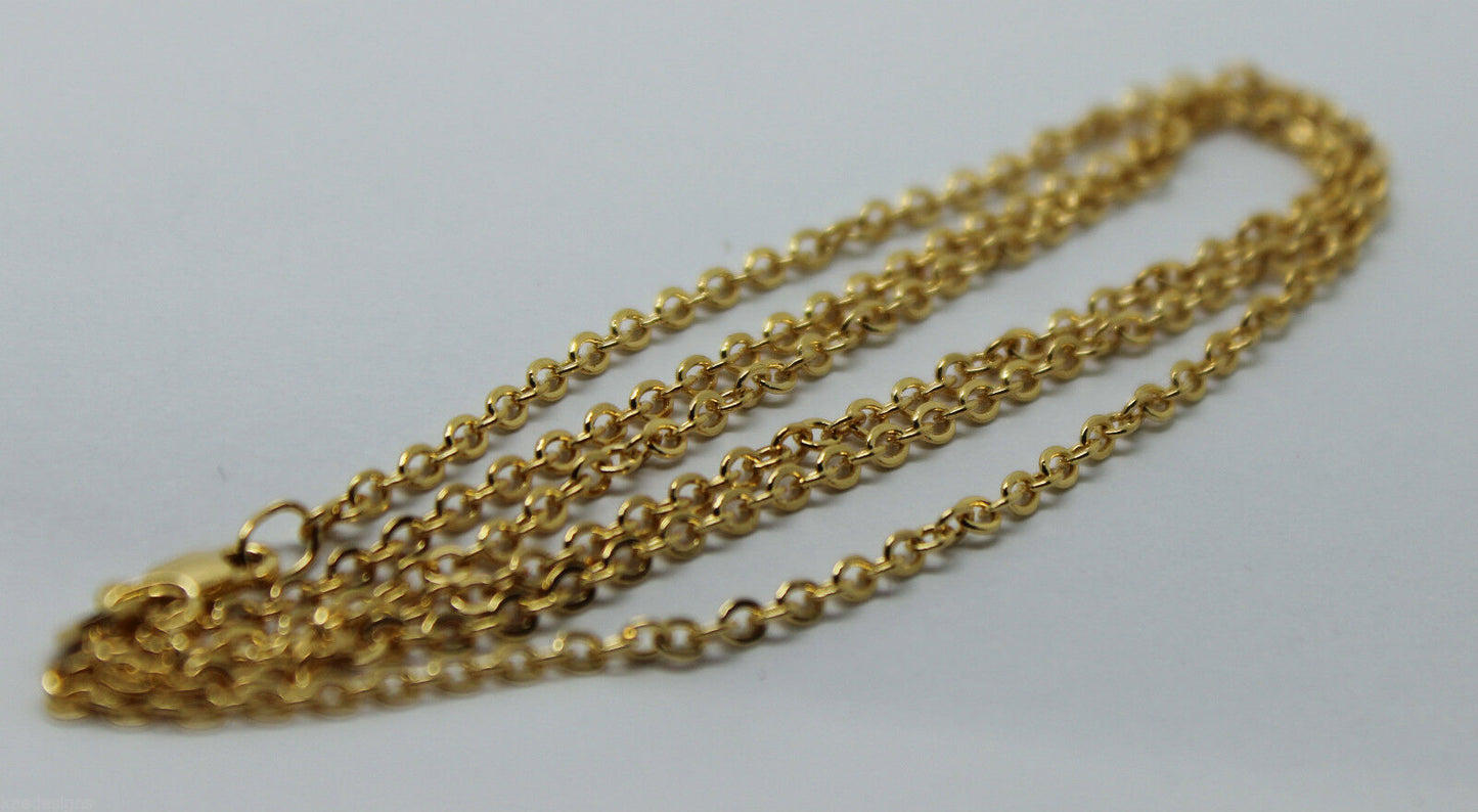 Genuine 9ct 9k Yellow or Rose Gold Belcher Chain Necklace 80cm Very Long 4.5grams