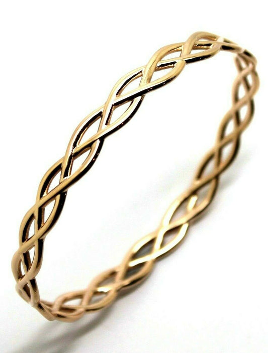 Kaedesigns New Genuine 9ct Yellow, Rose or White Gold Celtic Knot Oval Bangle 7.1cm X 6cm