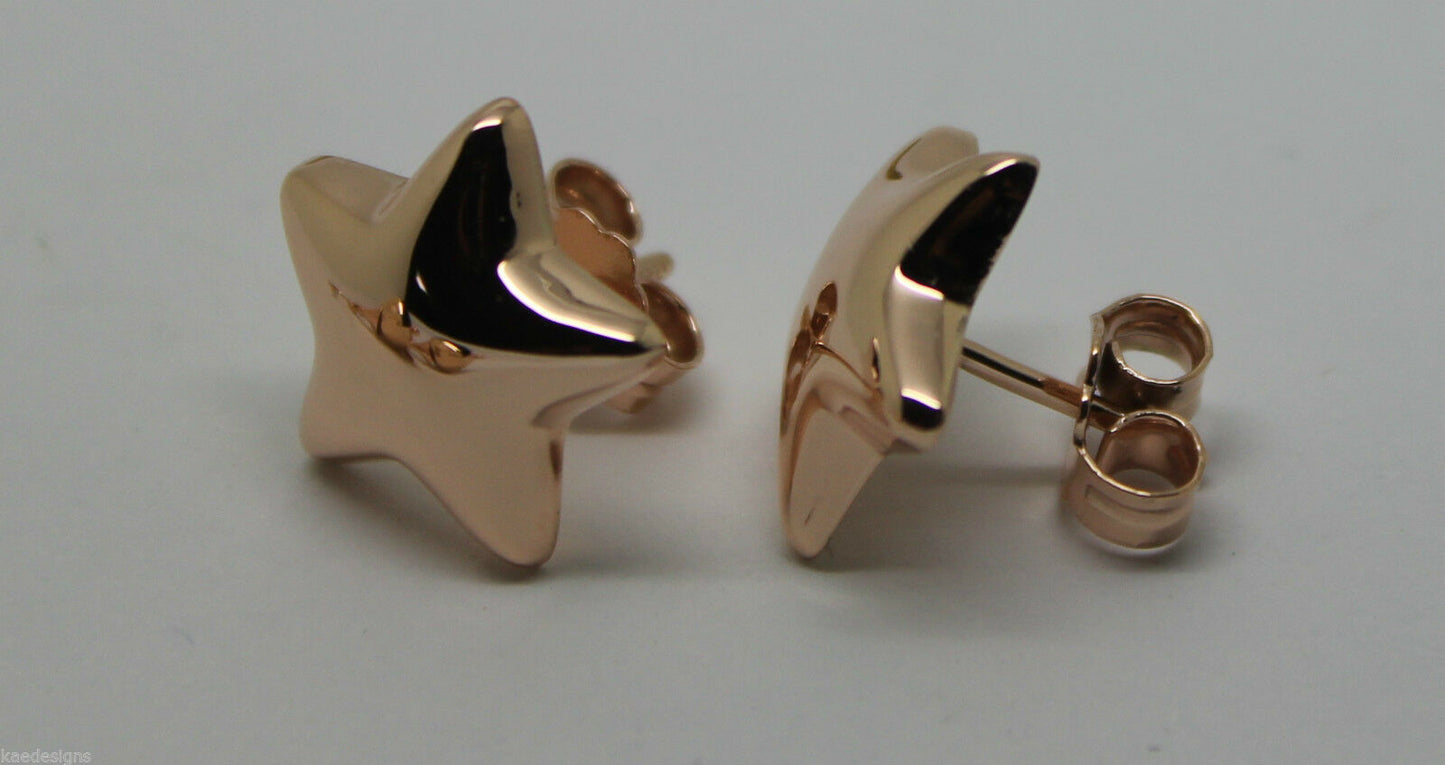 Kaedesigns, 9ct Yellow Or White Or Rose Gold Bubble Drop Star Stud Earrings