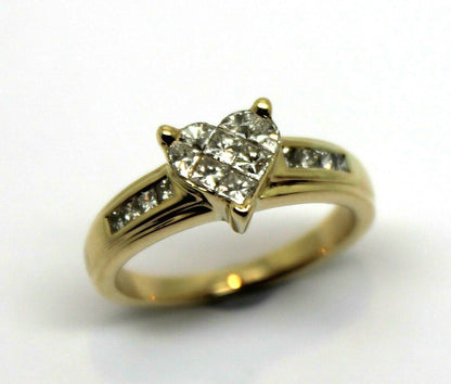 Genuine 18ct Yellow Gold Diamond 0.50 TDW Heart Ring