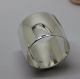 Genuine Size P1/2 Sterling Silver Solid 16mm Extra Wide Band Ring