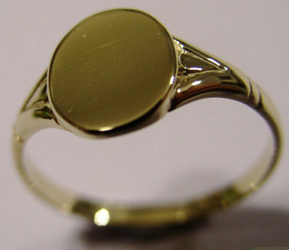 Kaedesigns New Genuine Size K1/2  Solid New 9ct Yellow, Rose or White Gold Oval Signet Ring