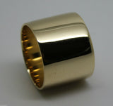Size R Genuine Solid 9ct Yellow, Rose or White Gold / 375 Full 16mm Extra Wide Band Ring
