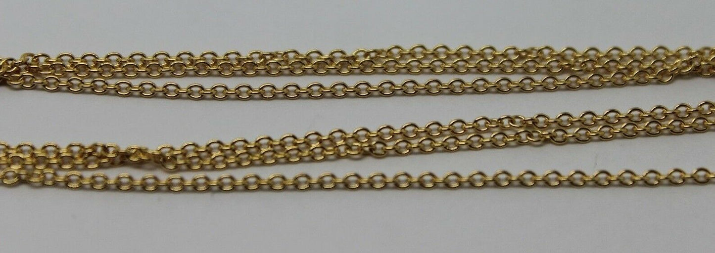 Genuine 9ct 9k Yellow or Rose Gold Belcher Chain Necklace 80cm Very Long 4.5grams