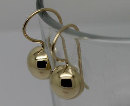 Kaedesigns New 9ct Solid Yellow, Rose Or White Gold 10mm Half Plain Ball Earrings
