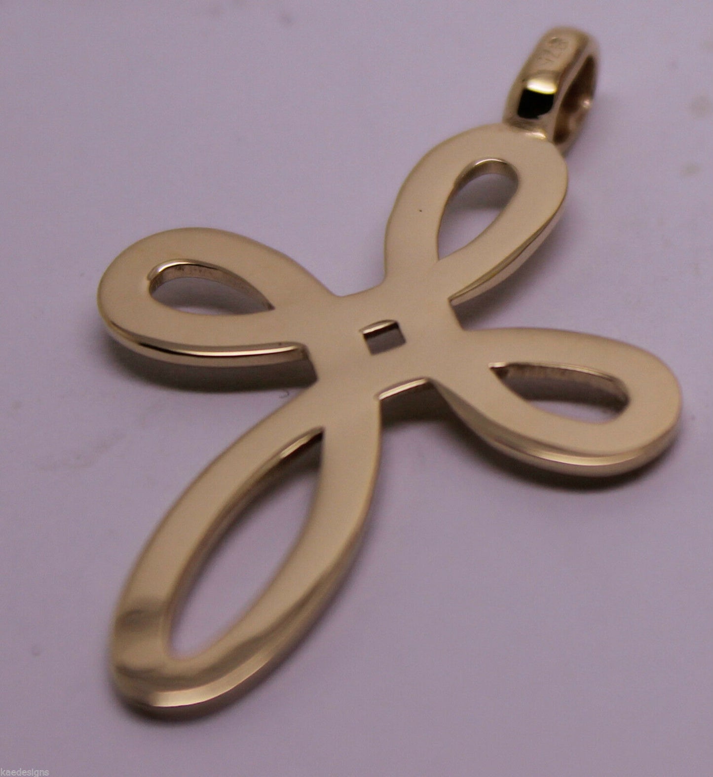 Kaedesigns, Large 9ct Yellow Or Rose Or White Gold Fancy Celtic Cross Pendant 402