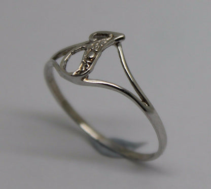 KAEDESIGNS NEW Size N 9ct white gold initial J ring