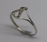 KAEDESIGNS NEW Size N 9ct white gold initial J ring