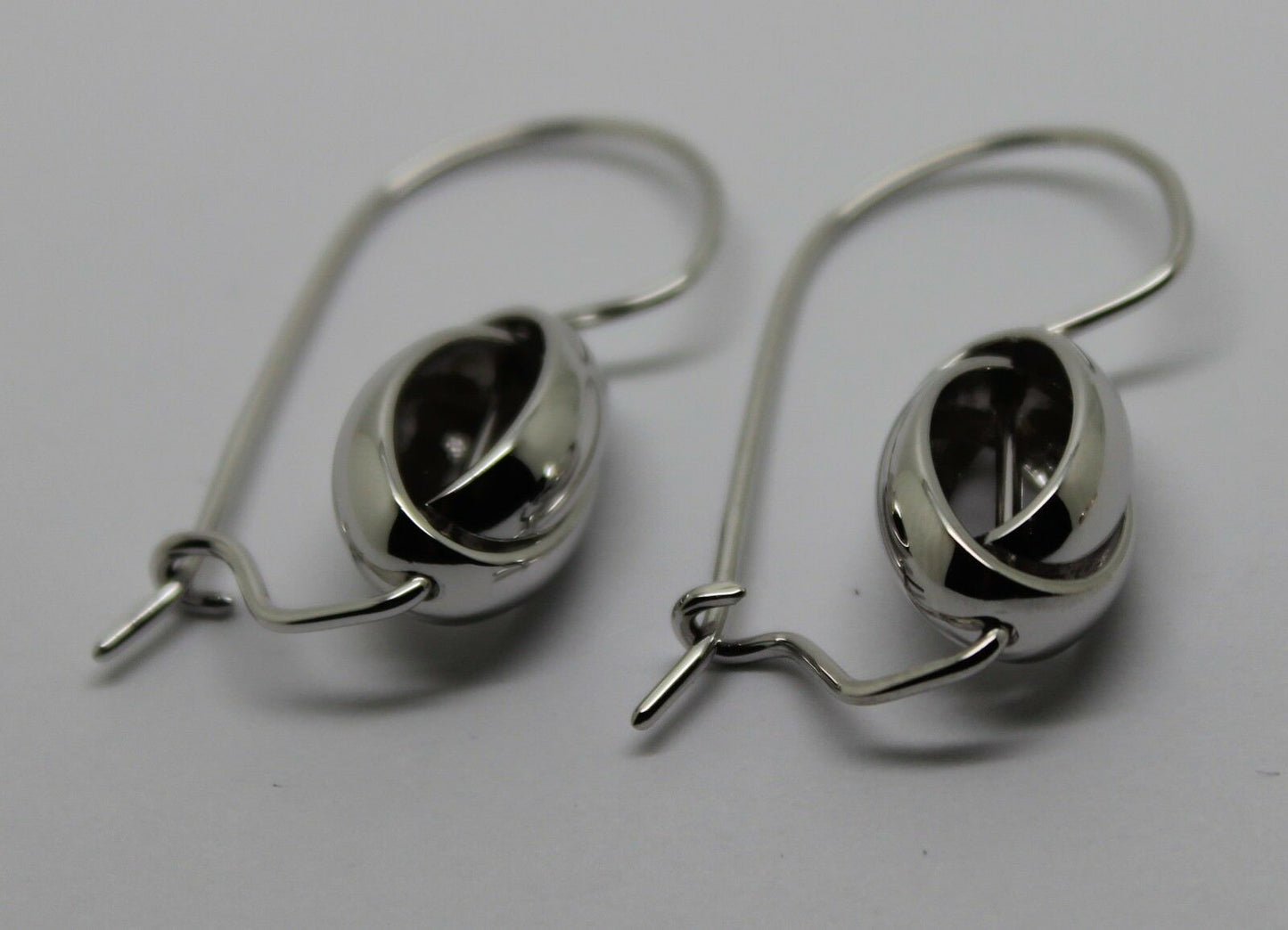 Kaedesigns New Genuine New 9ct 9K Yellow, Rose or White  Gold Spinning Oval Belcher Ball Earrings