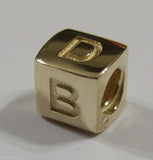 Genuine New 9ct Yellow or Rose or White Gold or Silver A,B,C,D or symbol BEAD