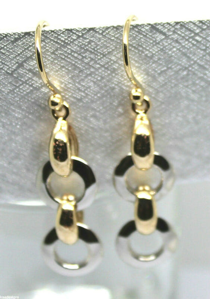 Kaedesigns 9ct Yellow & White Gold 10mm Circle Earrings