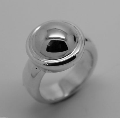 Size J Kaedesigns New Genuine Ring Heavy New Sterling Silver 925 Half Ball Ring