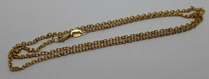 9ct Yellow Gold Belcher / Cable Chain Necklace 45cm 2.57grams