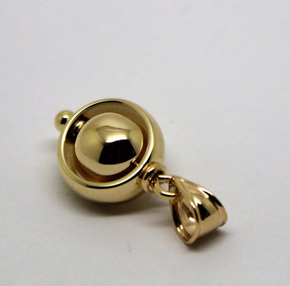 Kaedesigns New 9ct 9K Yellow, Rose or White  Gold Euro Belcher 8mm Ball Drop Pendant