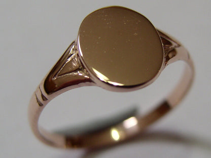 Kaedesigns New Genuine Size K1/2  Solid New 9ct Yellow, Rose or White Gold Oval Signet Ring