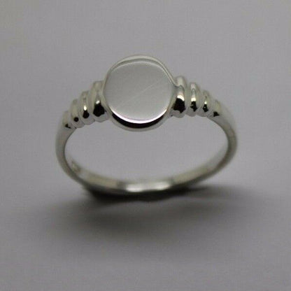 Kaedesigns Genuine Small New Sterling Silver Oval Signet Ring 342 - Choose your size