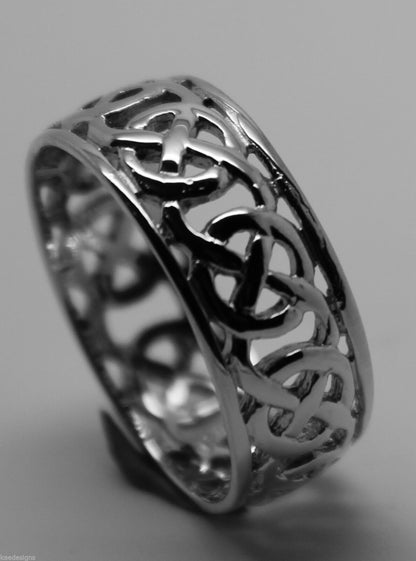 Kaedesigns New Sterling Silver 925 Large Heavy Wide Celtic Ring In Your Size 223