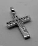 Kaedesigns New 375 9ct Yellow or Rose or White Gold Love Mum & Dad Cross Pendant