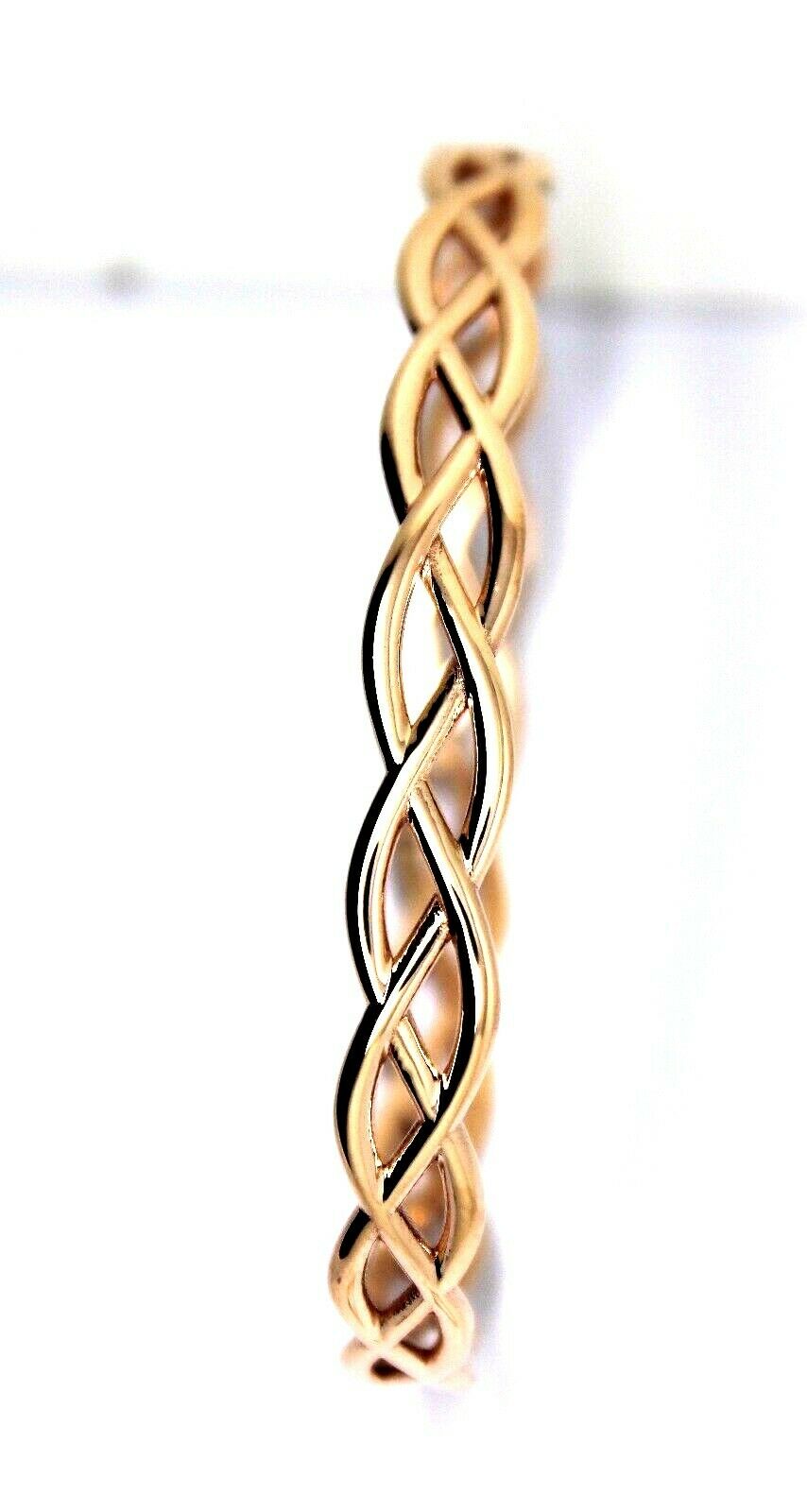 Kaedesigns New Genuine 9ct Yellow, Rose or White Gold Celtic Knot Oval Bangle 7.1cm X 6cm