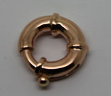 Genuine Heavy 18mm 9ct 375 Large Rose Gold Bolt Ring Clasp