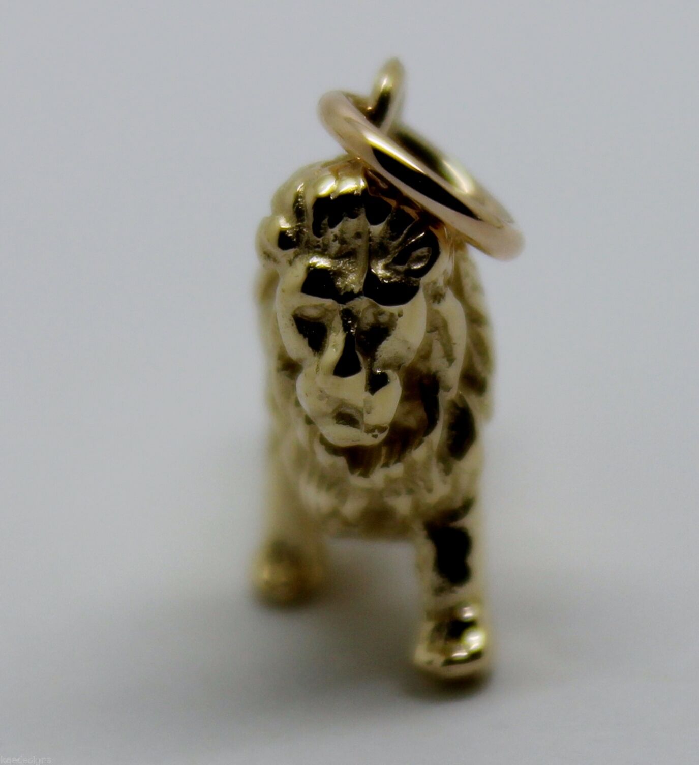 Kaedesigns, Heavy 3D 9ct Yellow Or Rose Or White Gold Lion Charm Or Pendant