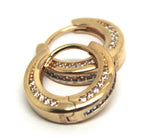 Kaedesigns New 9k 9ct Rose Gold Hoop Cubic Zirconia Earrings*Free Express Post