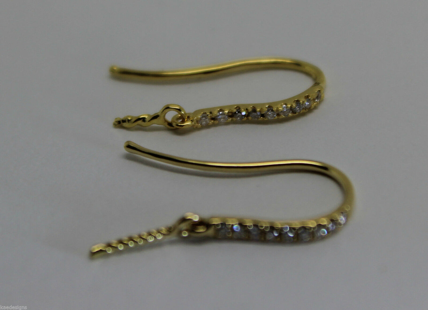 Kaedesigns, Genuine 18ct Yellow / Rose / White GOLD 18 x Diamond Earring Hooks