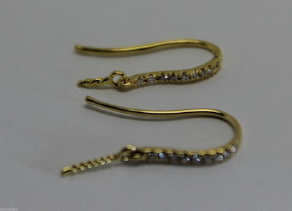 Kaedesigns, Genuine 18ct Yellow / Rose / White GOLD 18 x Diamond Earring Hooks