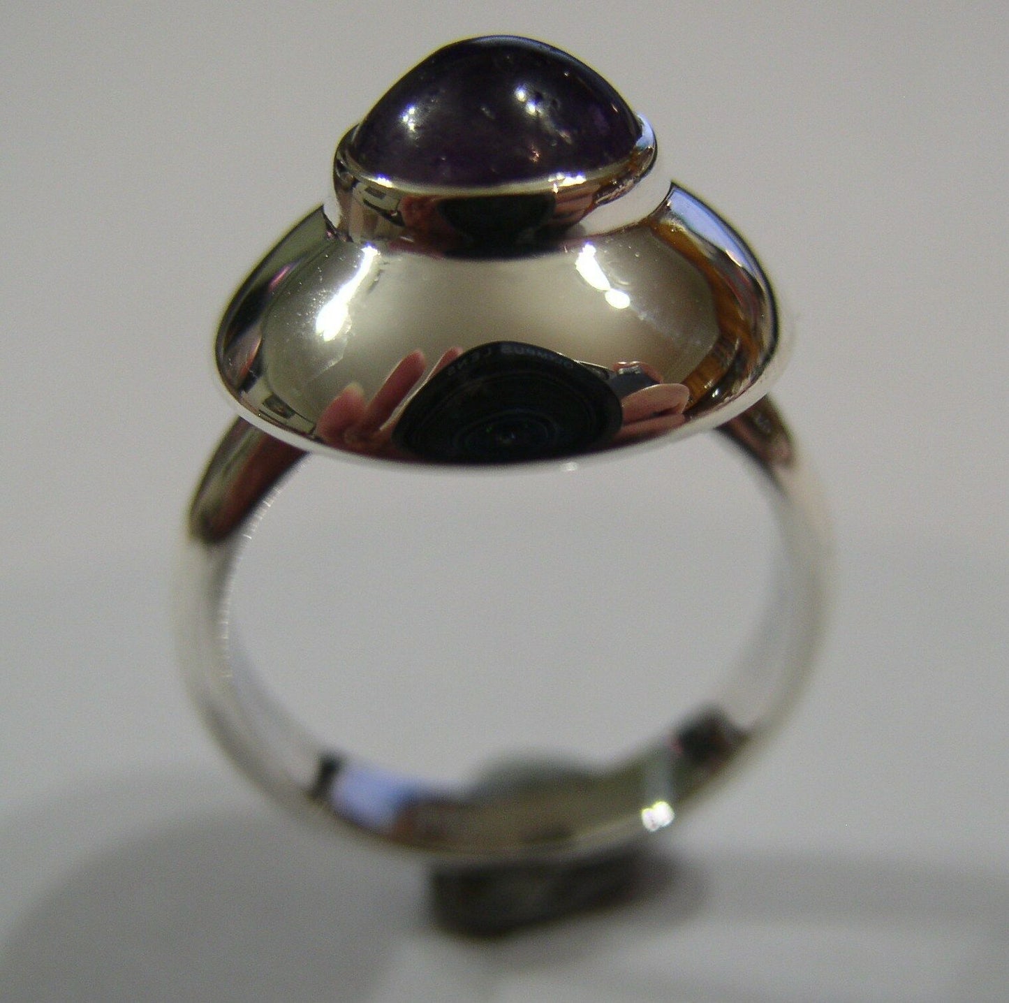 Genuine Sterling Silver 925Purple Amethyst Ring