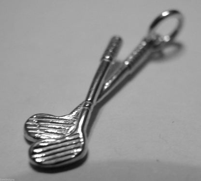 Kaedesigns, New Genuine Sterling Silver 925 Golf Clubs Pendant Charm